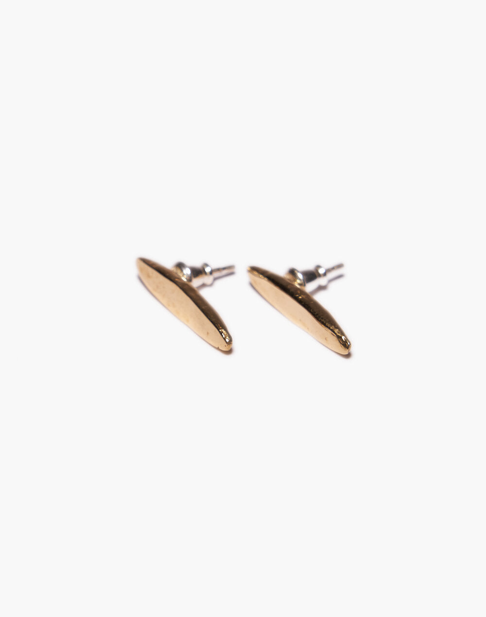 Demi Ligne Earrings in Brass