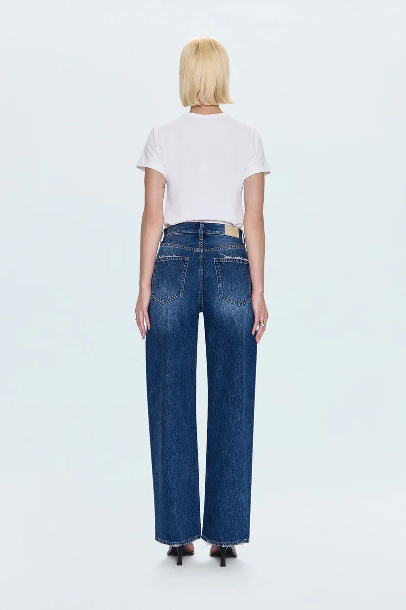 Tate High Rise Bowed Jean in Fulton