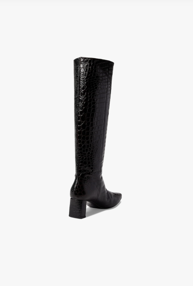 Phoenix in Black Embossed Croc