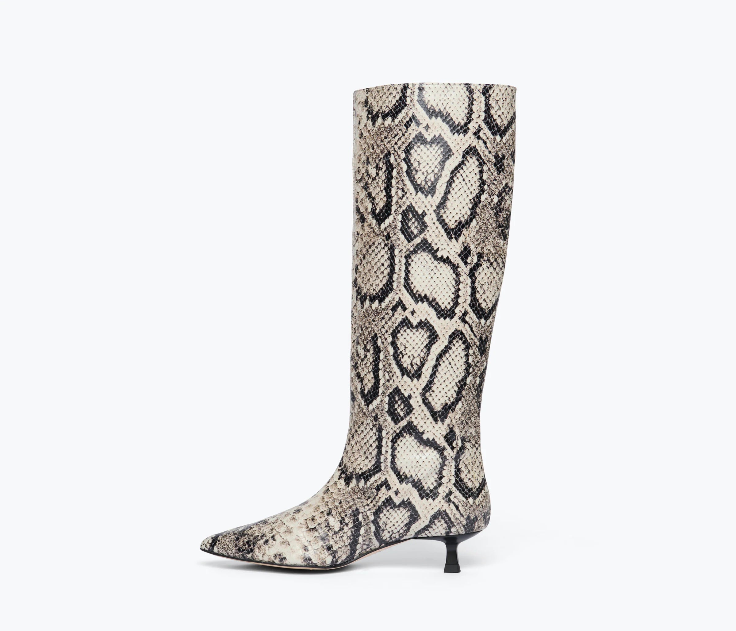 Robyn Boot in B&W Embossed Snake