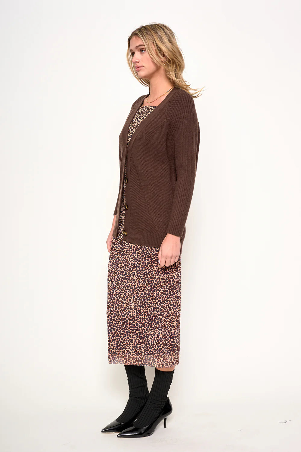 Keiko Cardigan in Brown