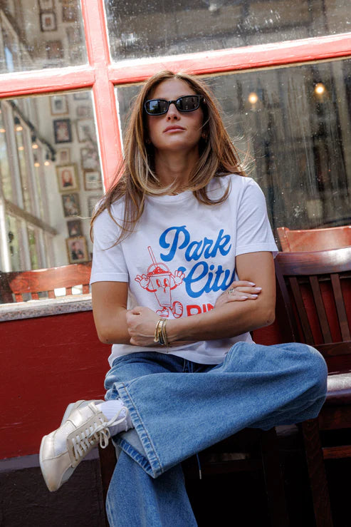 Park City Dinner Everyday Tee in White