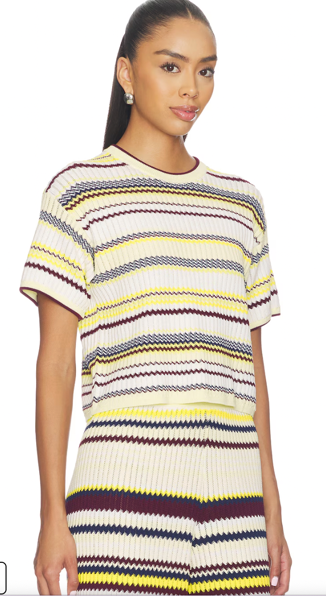 Tenley S/S Tee in Yolk Multi
