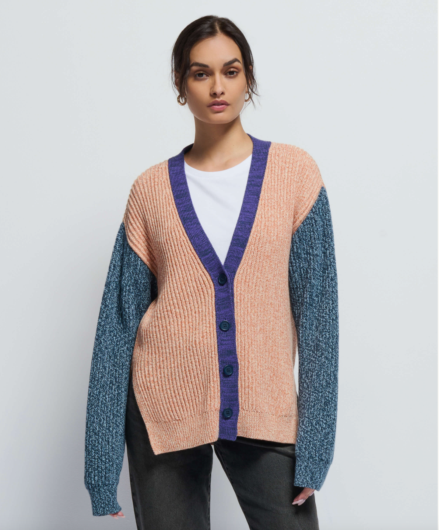 Sadie Marie Cardigan in Color Block Pheasant