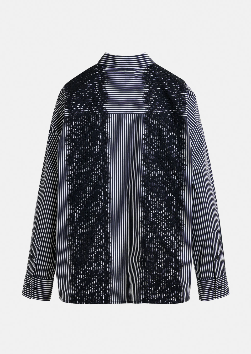 Isan Lace Trim Shirt in Combo Black