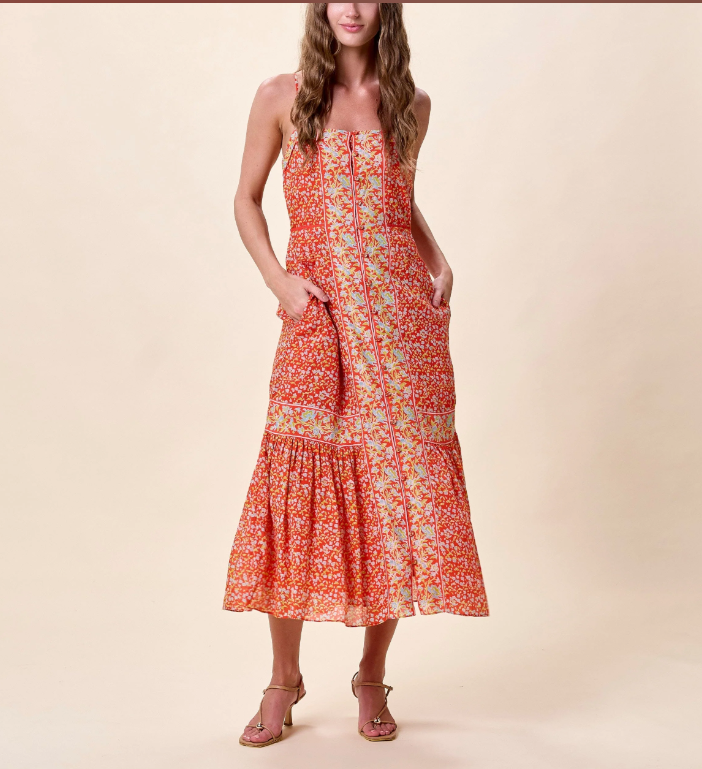 Miralani Midi Dress in Solara Print