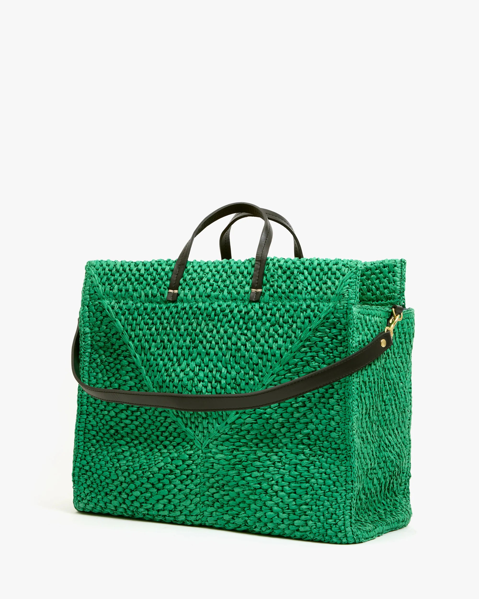 Summer Simple Tote in Green Apple Raffia