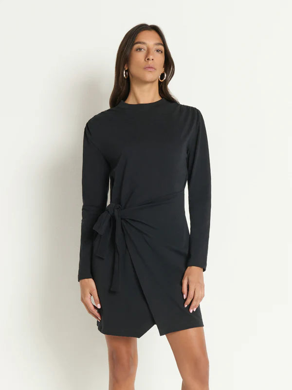 Taylor Wrap Dress in Black