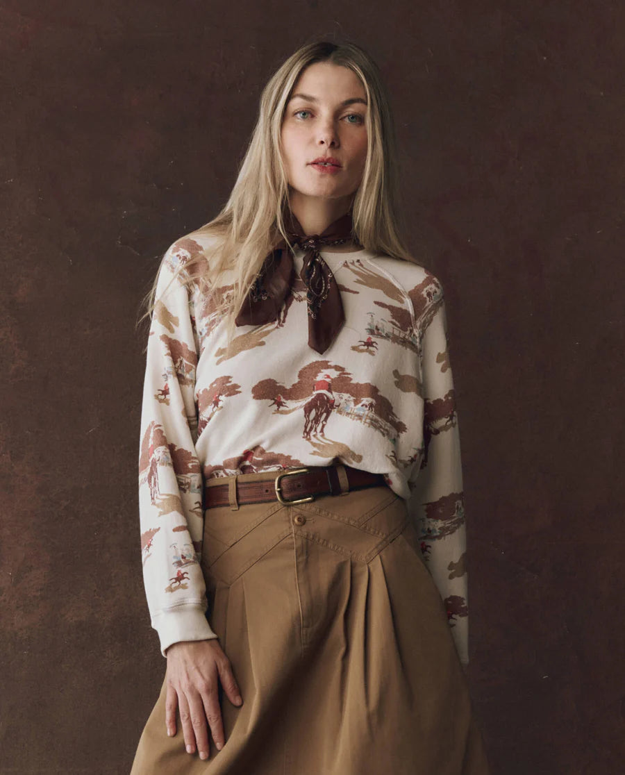 The Slouch Sweatershirt in Riding Horses Print
