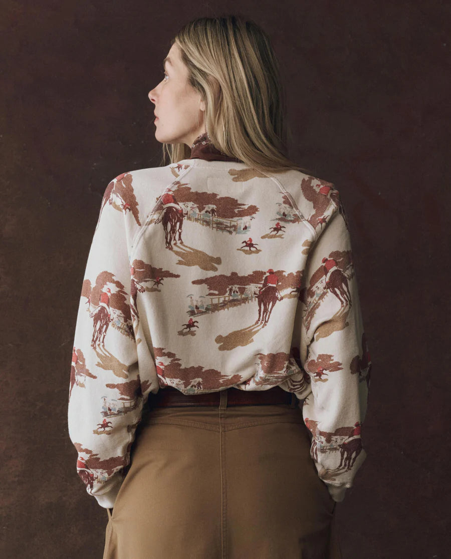 The Slouch Sweatershirt in Riding Horses Print