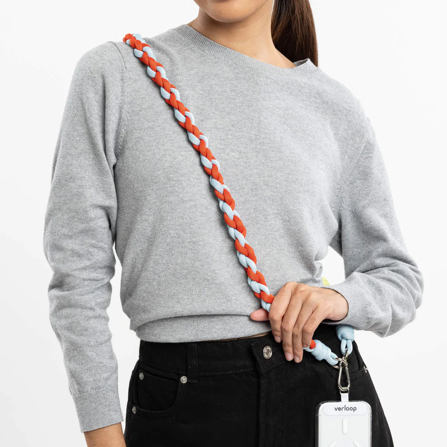 Trio Adjustable Phone Strap in Poppy Stone Blue