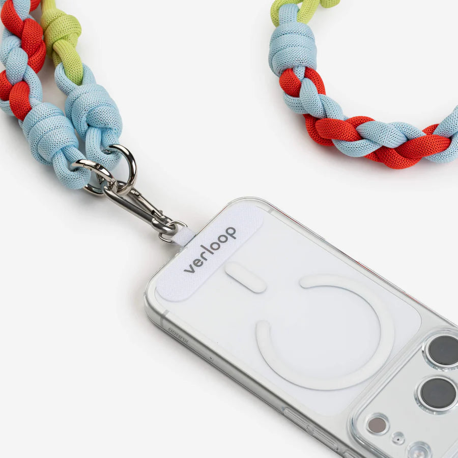 Trio Adjustable Phone Strap in Poppy Stone Blue