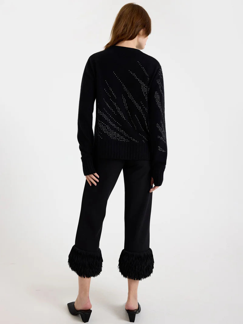 Hot Fix Zebra Crew in Black