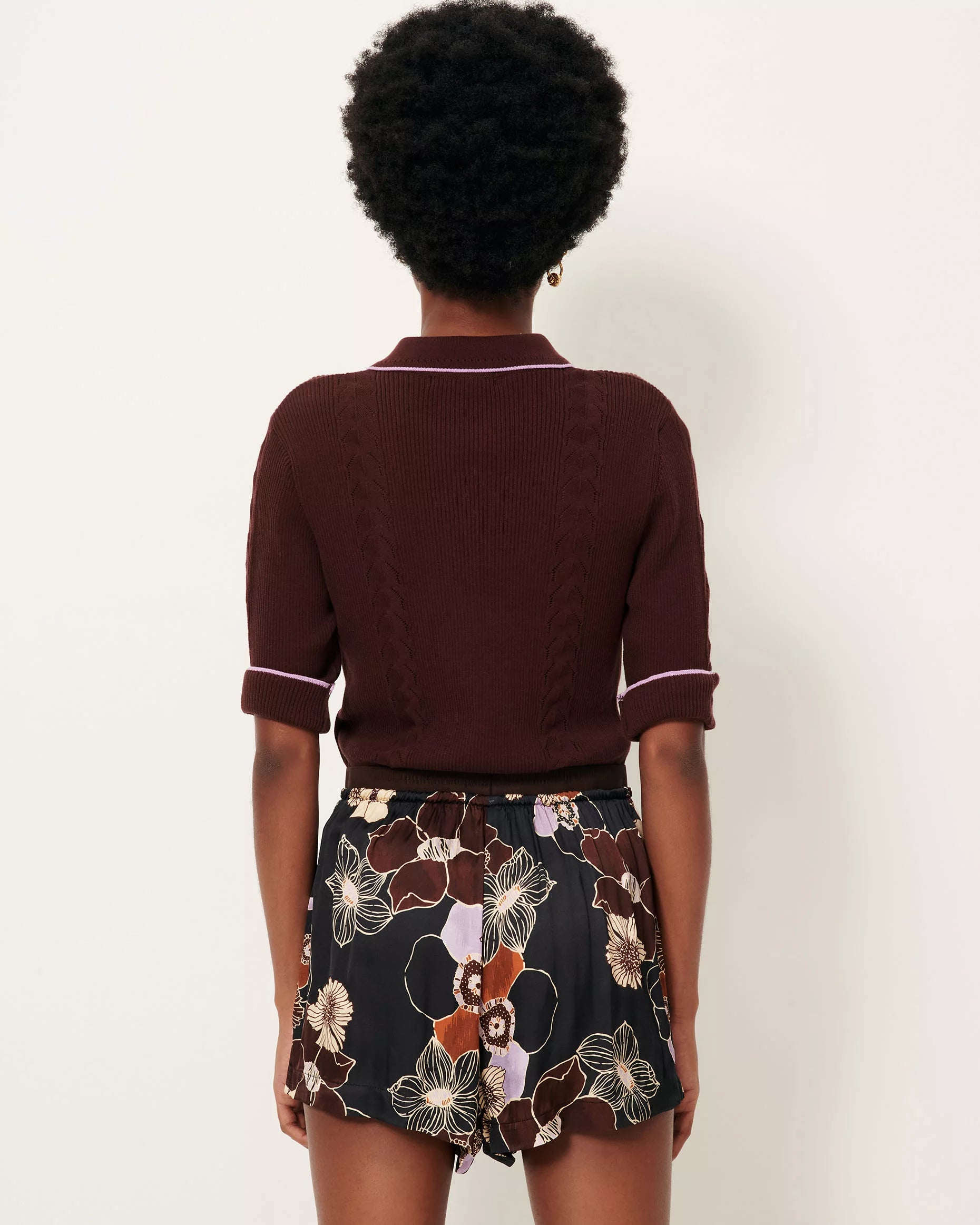 Jodi Knitted Polo in Espresso