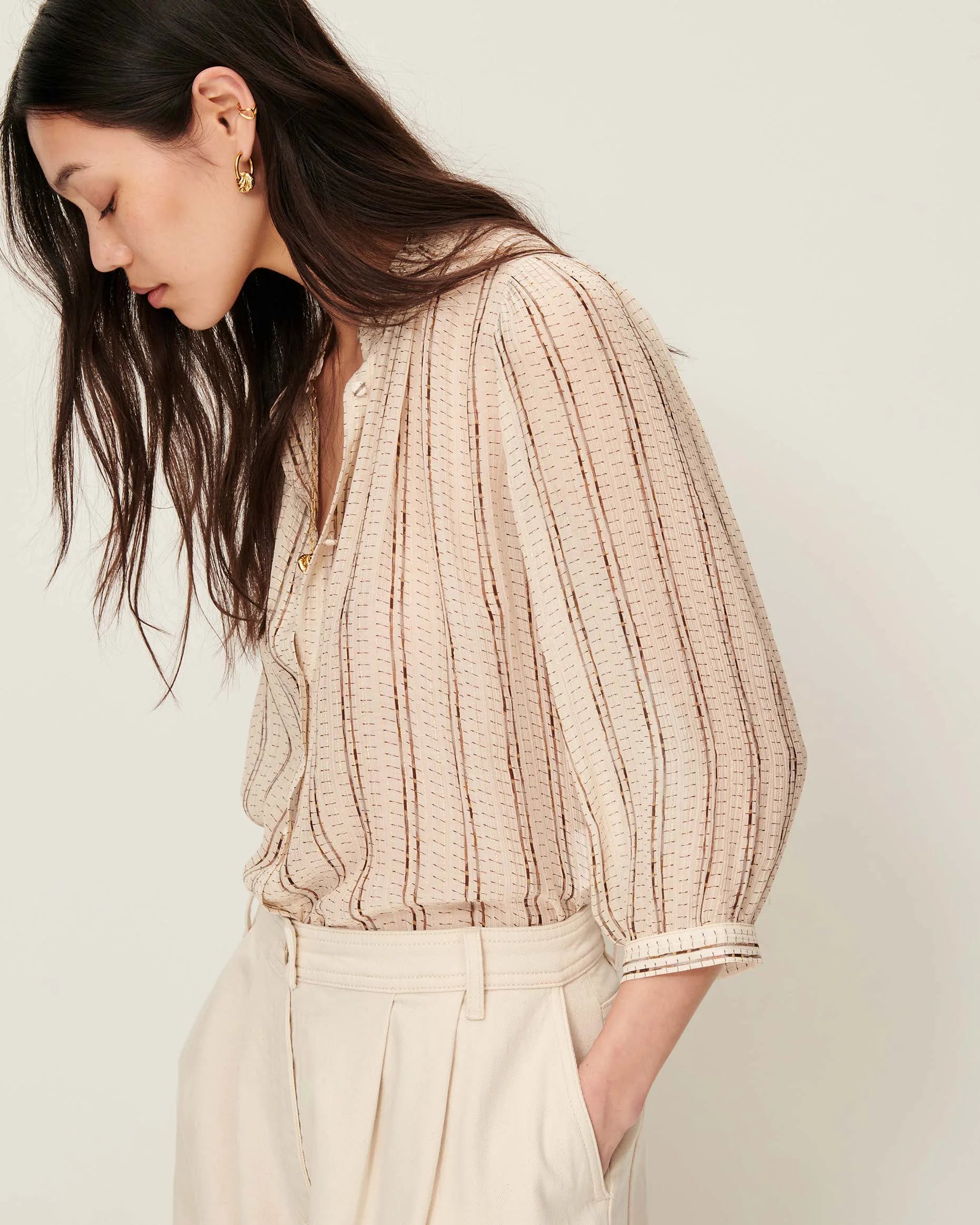 Lylee Top in Whip Plum Ikat