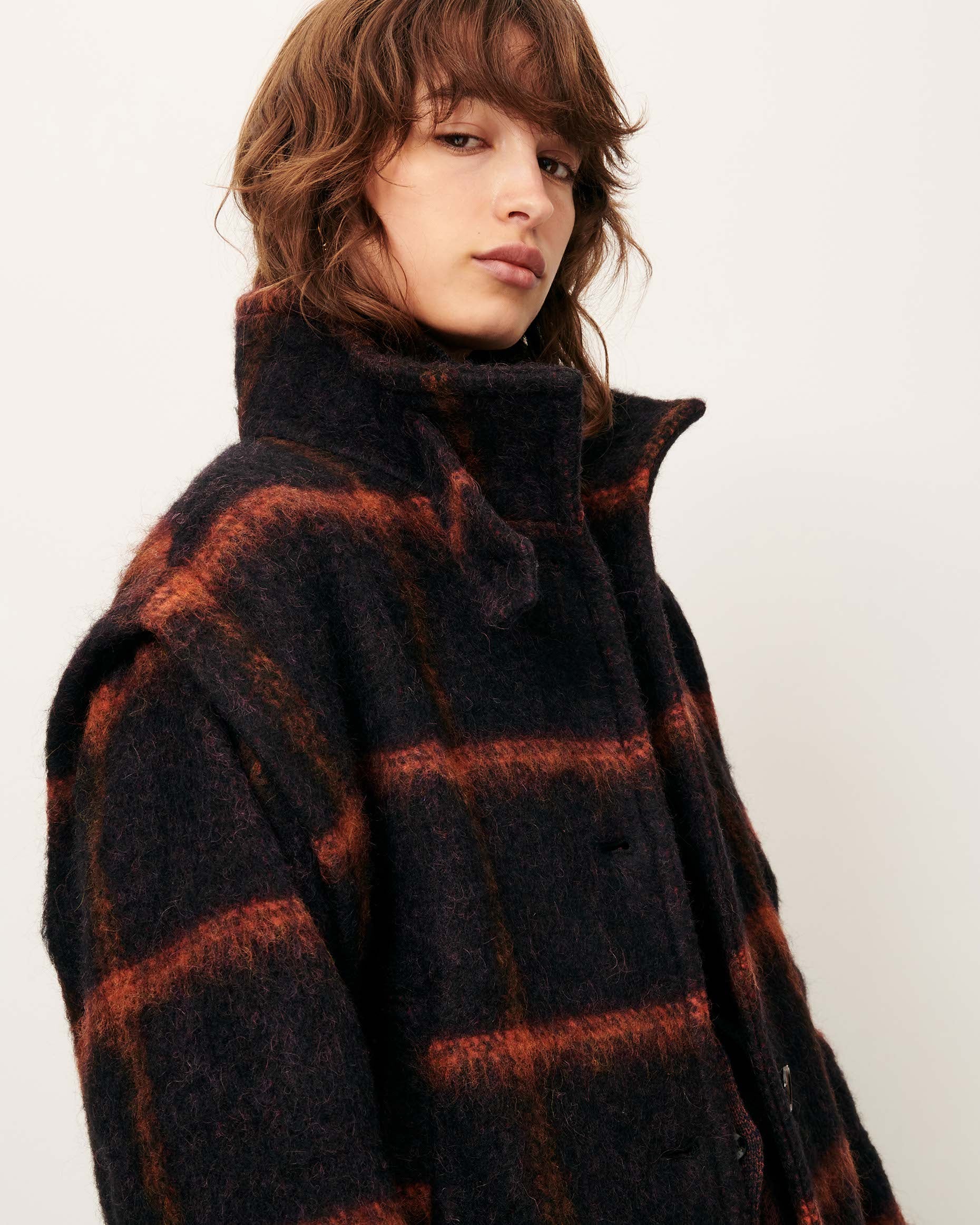 Paolino Coat in Navy Rust