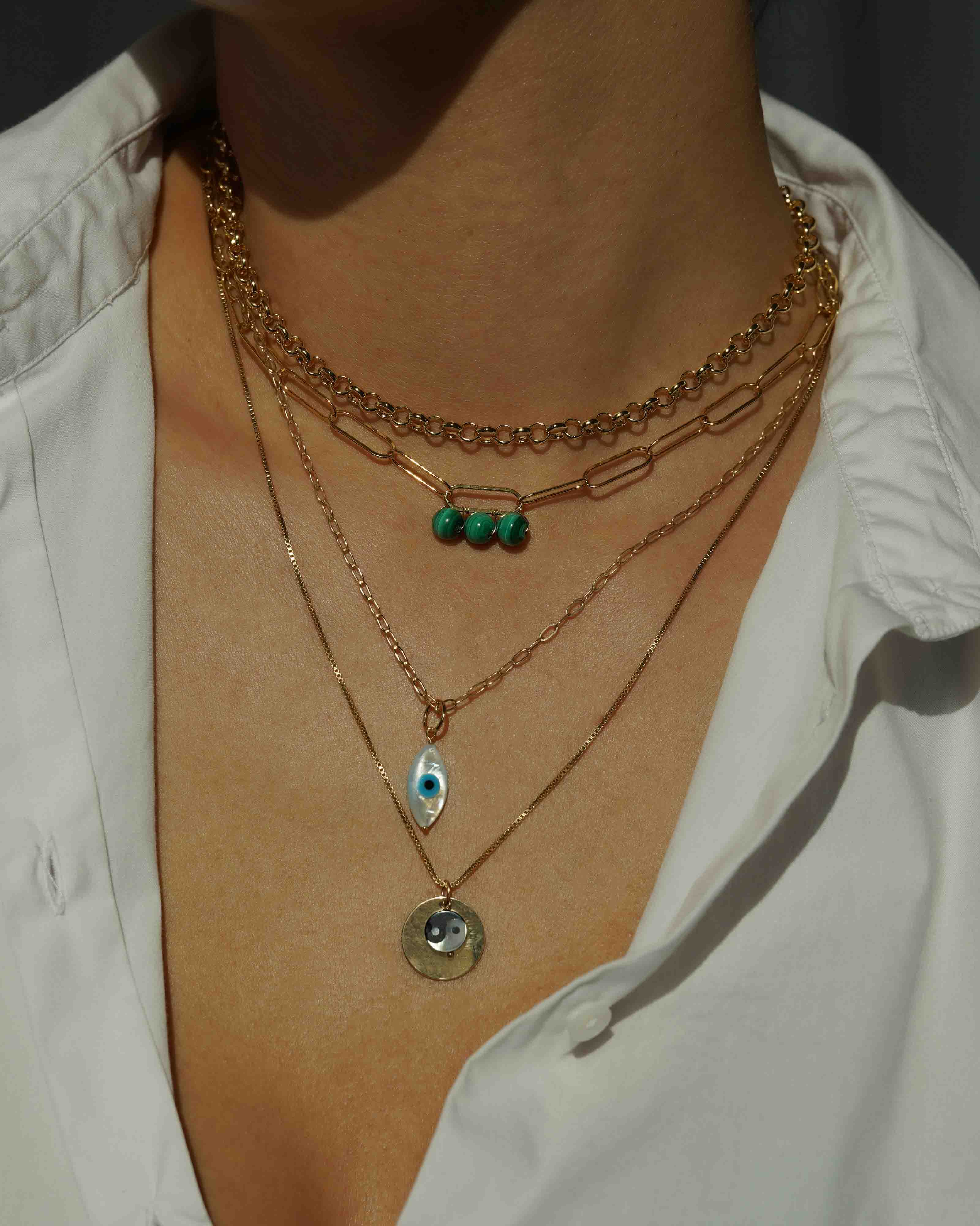 Brylee Necklace: Gold