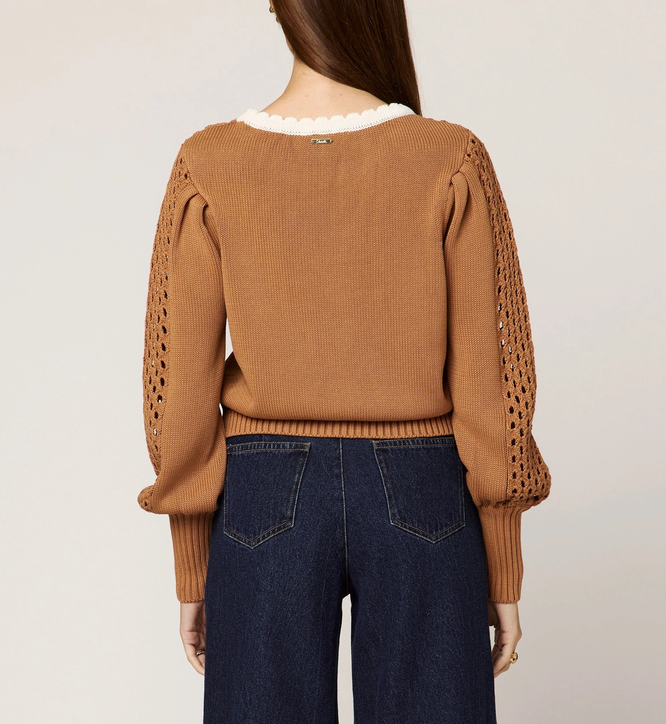 Anwen Sweater in Brown/Ivory