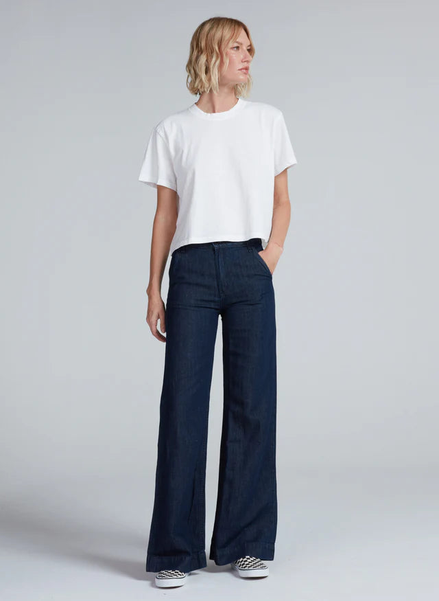 Denim Trouser in Indigo Linen