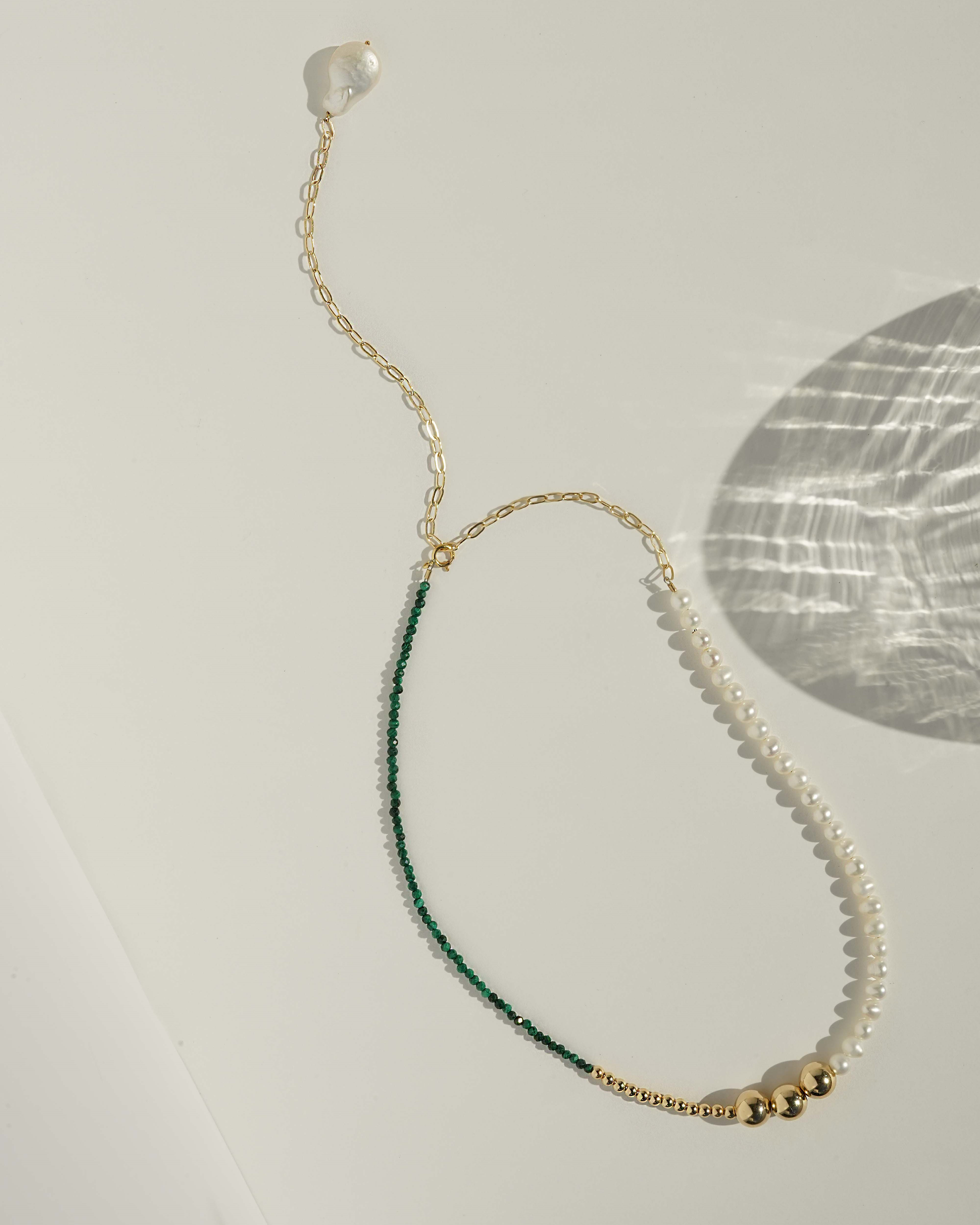 Kloss Necklace: Malachite / Gold