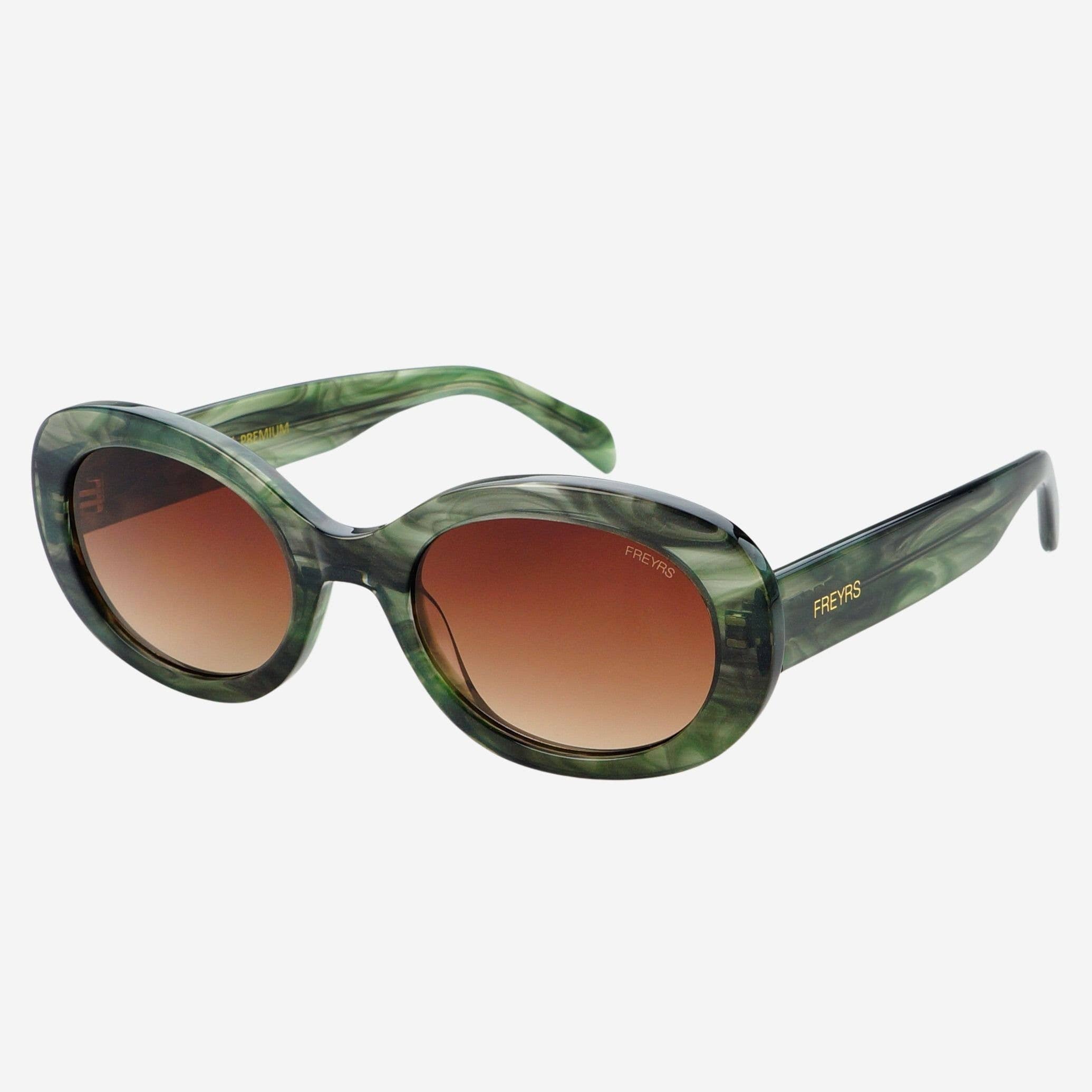 Aria Acetate Womens Oval Sunglasses : Emerald