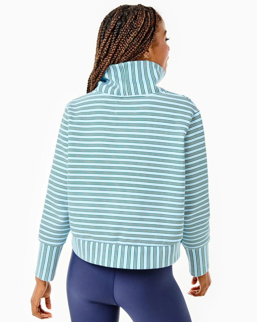 Everyother Day Pullover in Baby Blue/Ivy Triple Stripe