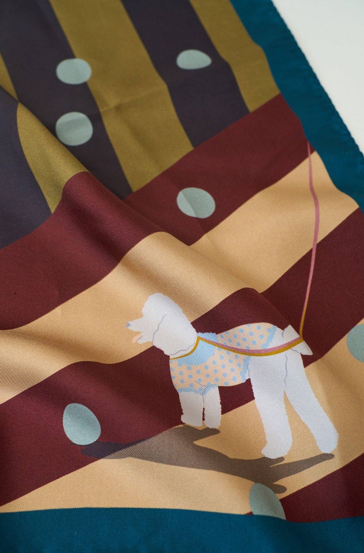 "Pandita the Dog" Silk Bandana - Coffee: Coffee