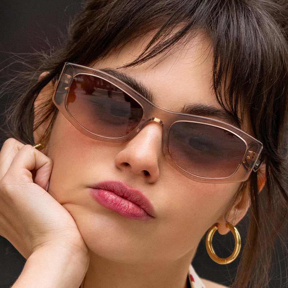 Jade Acetate Cat Eye Sunglasses Tan