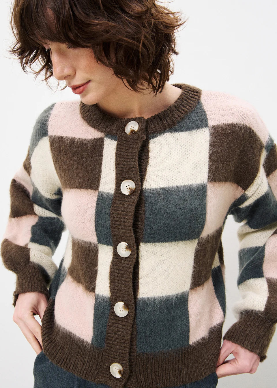 High Winter Knitted Cardigan in Chocolat