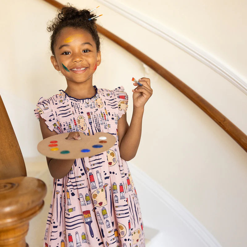 Girls Stevie Dress in Tiny Artist