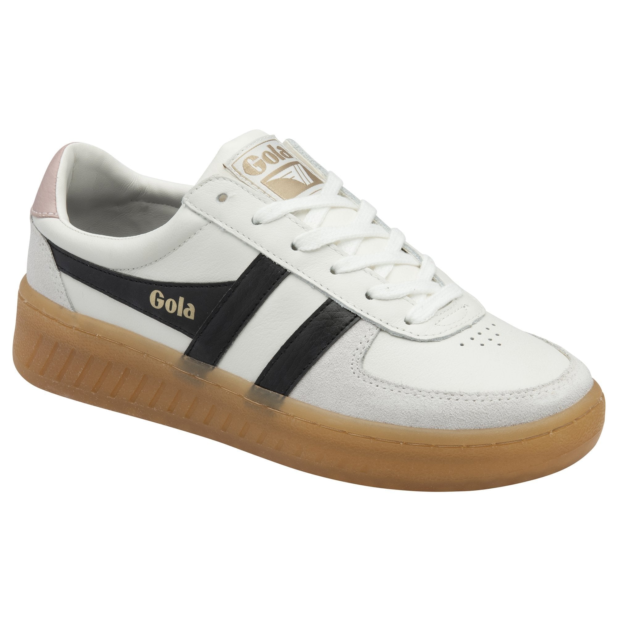 Women's Grandslam Elite Sneakers in White/Black/Chalk Pink