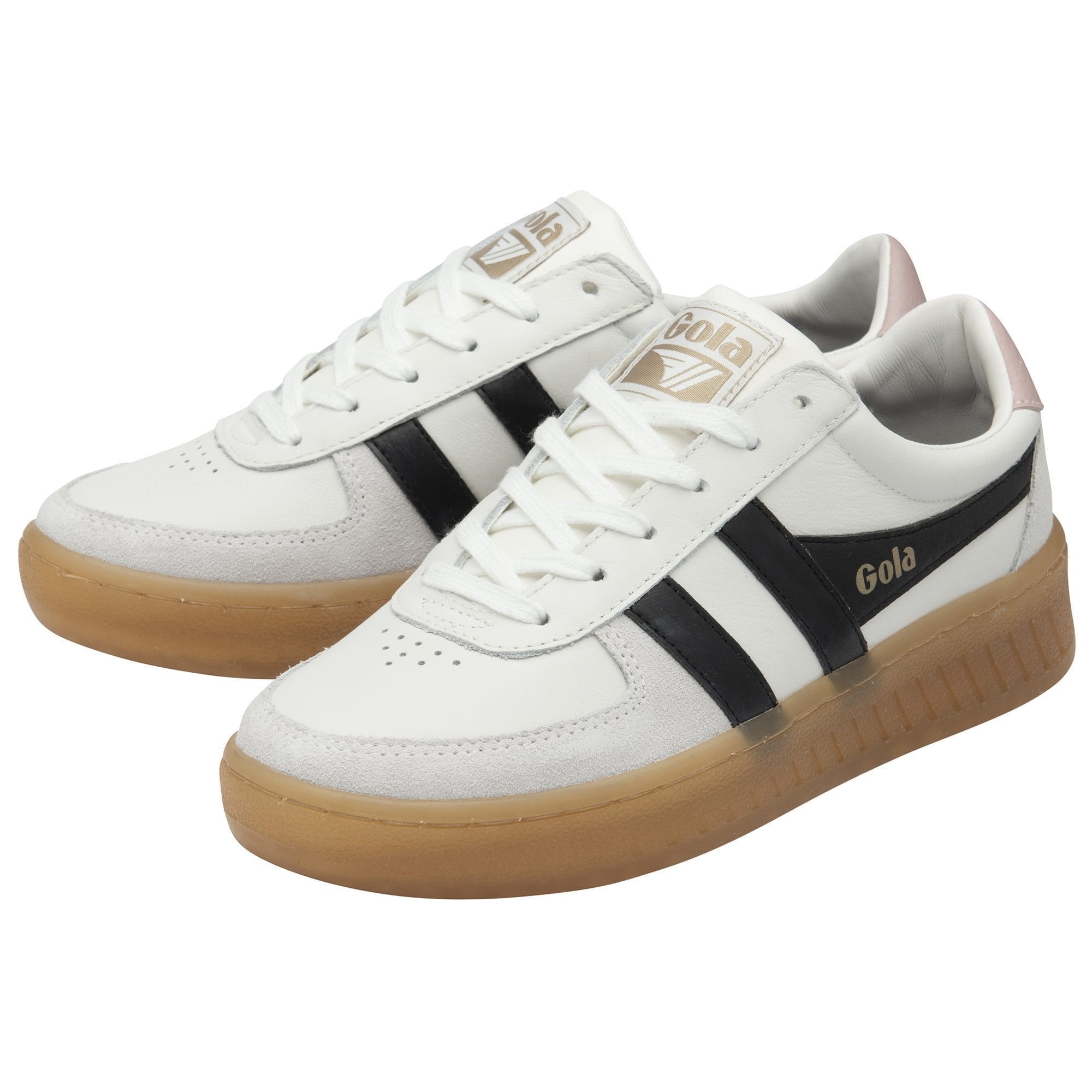 Women's Grandslam Elite Sneakers in White/Black/Chalk Pink