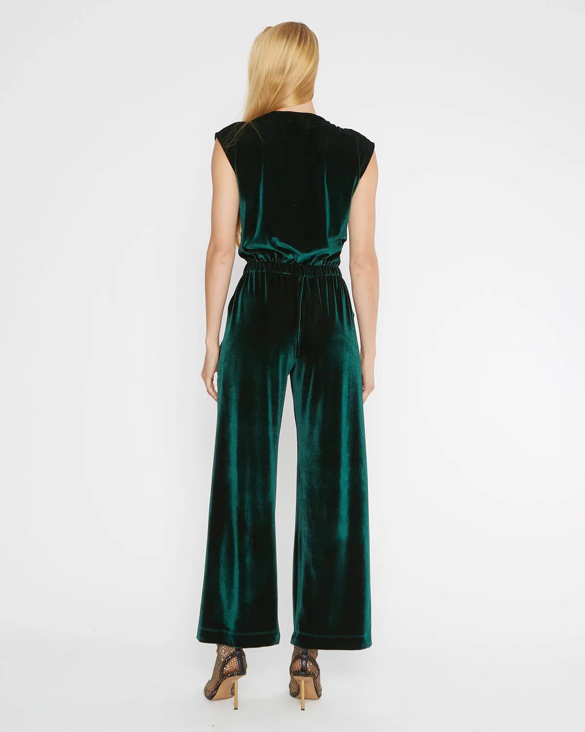 Velvet Classic Jumpsuit in Emerald