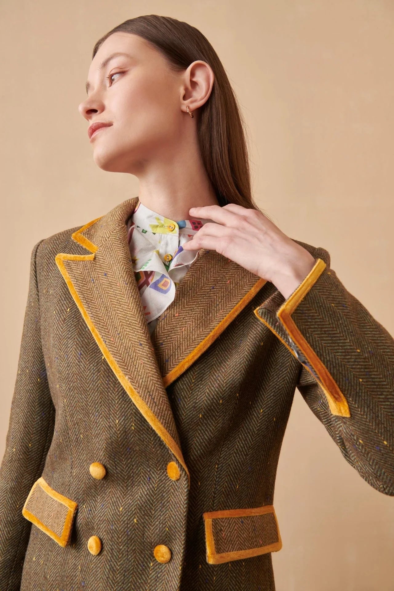 Sarang Jacket in Brown