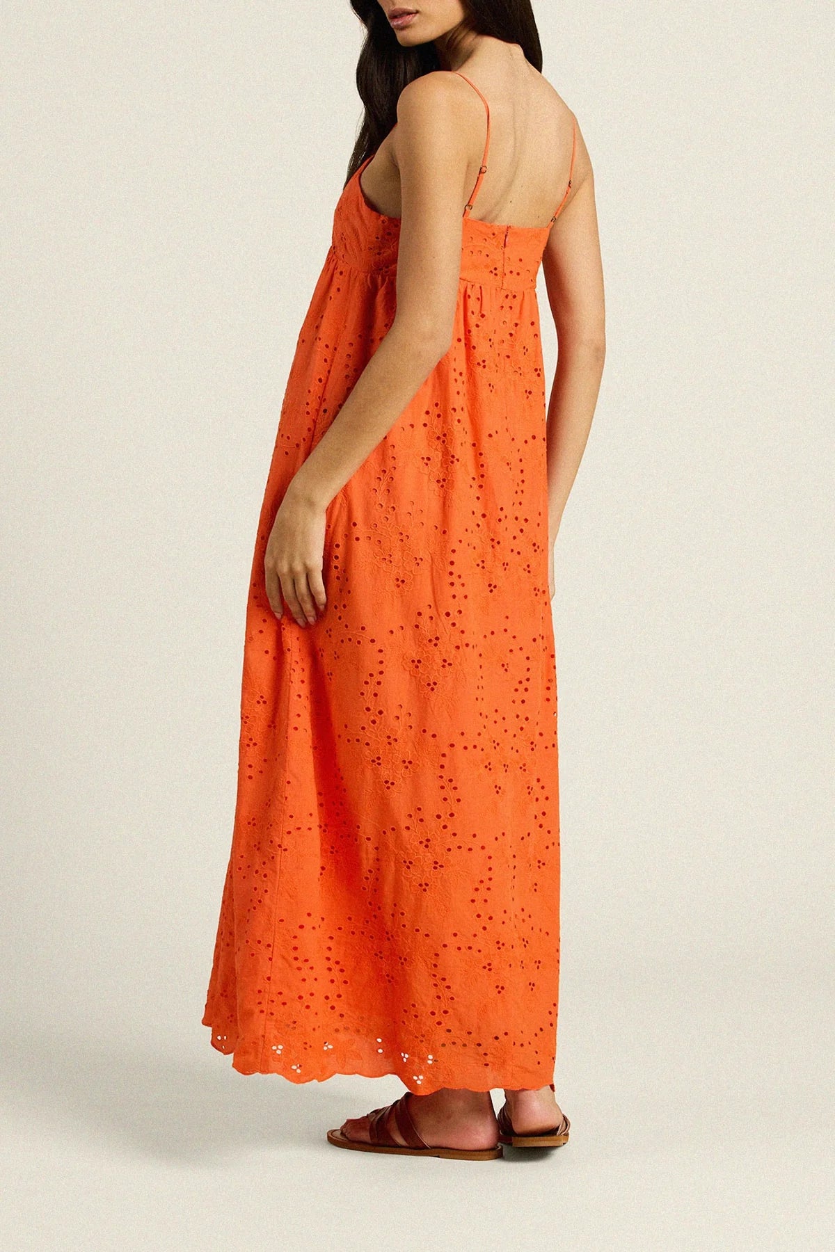 Mirela Dress Vermillion Eyelet