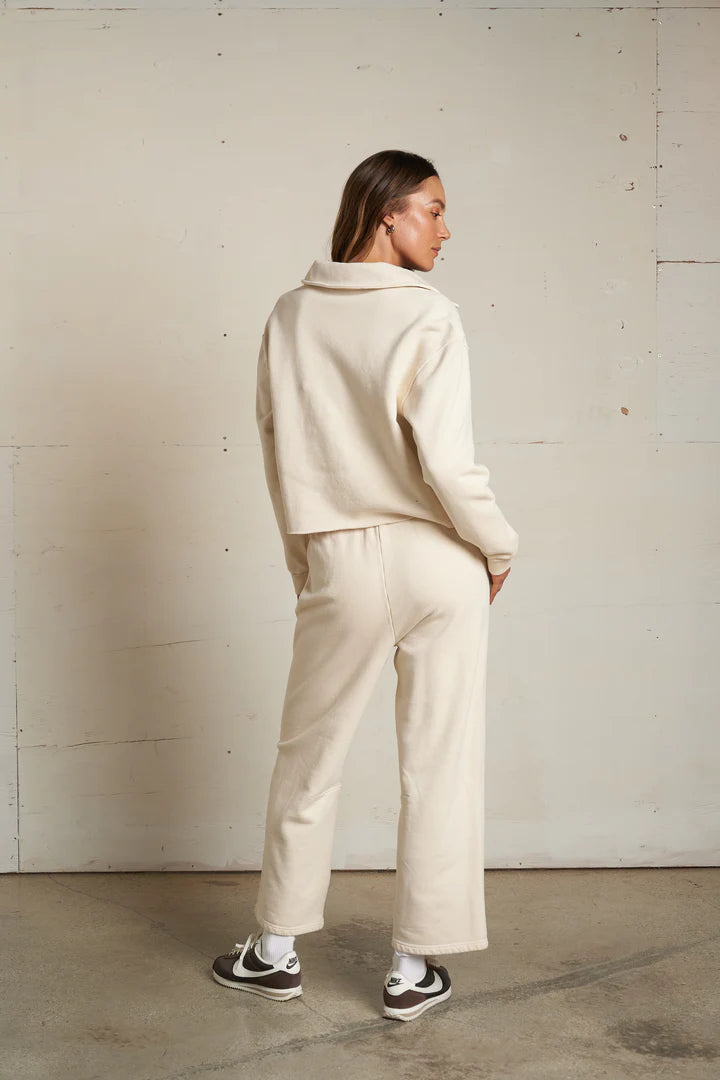 Vinny Heavier Fleece 3/4 Sweatshirt in Sugar