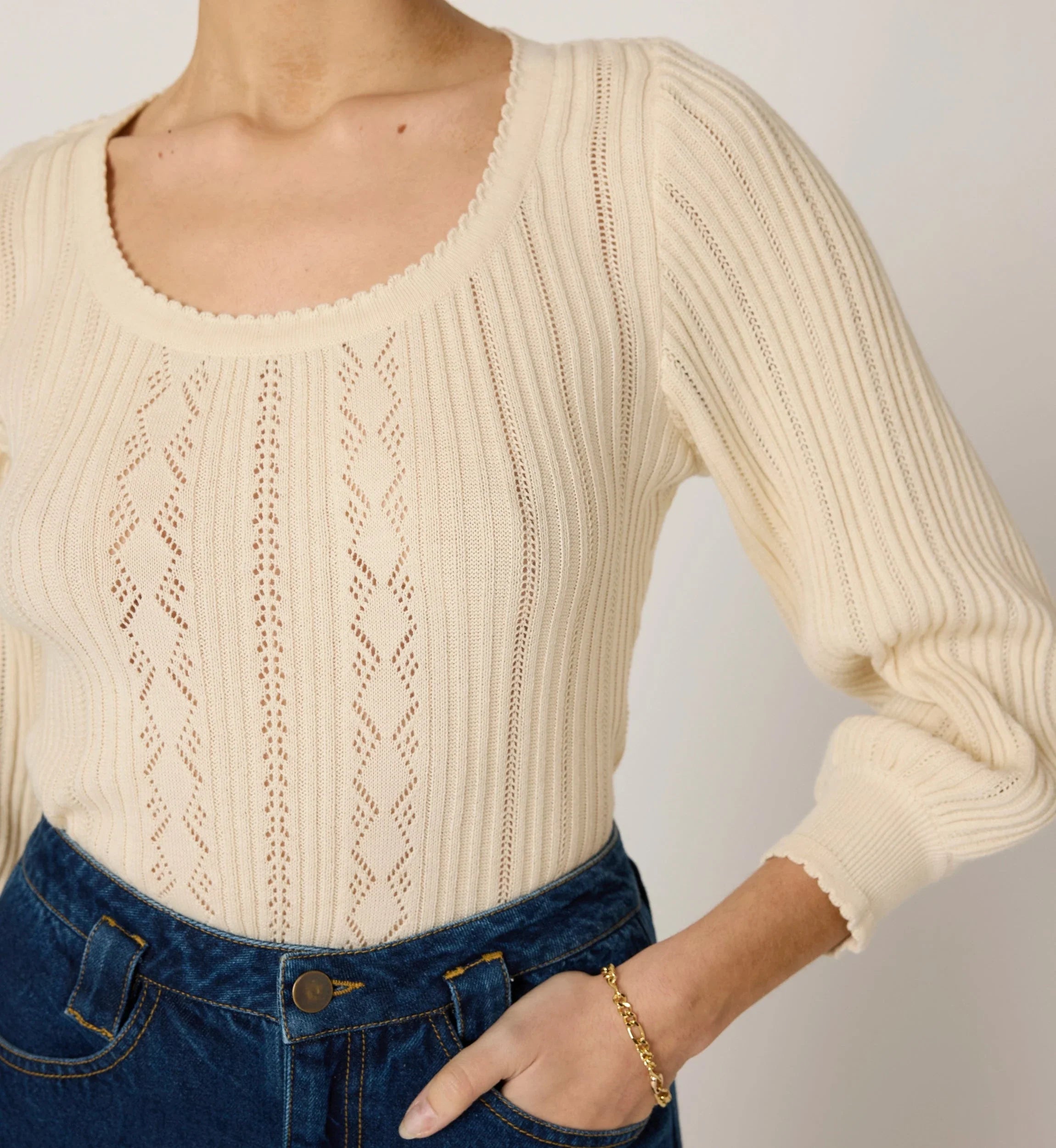 Zoe Sweater in Ivory